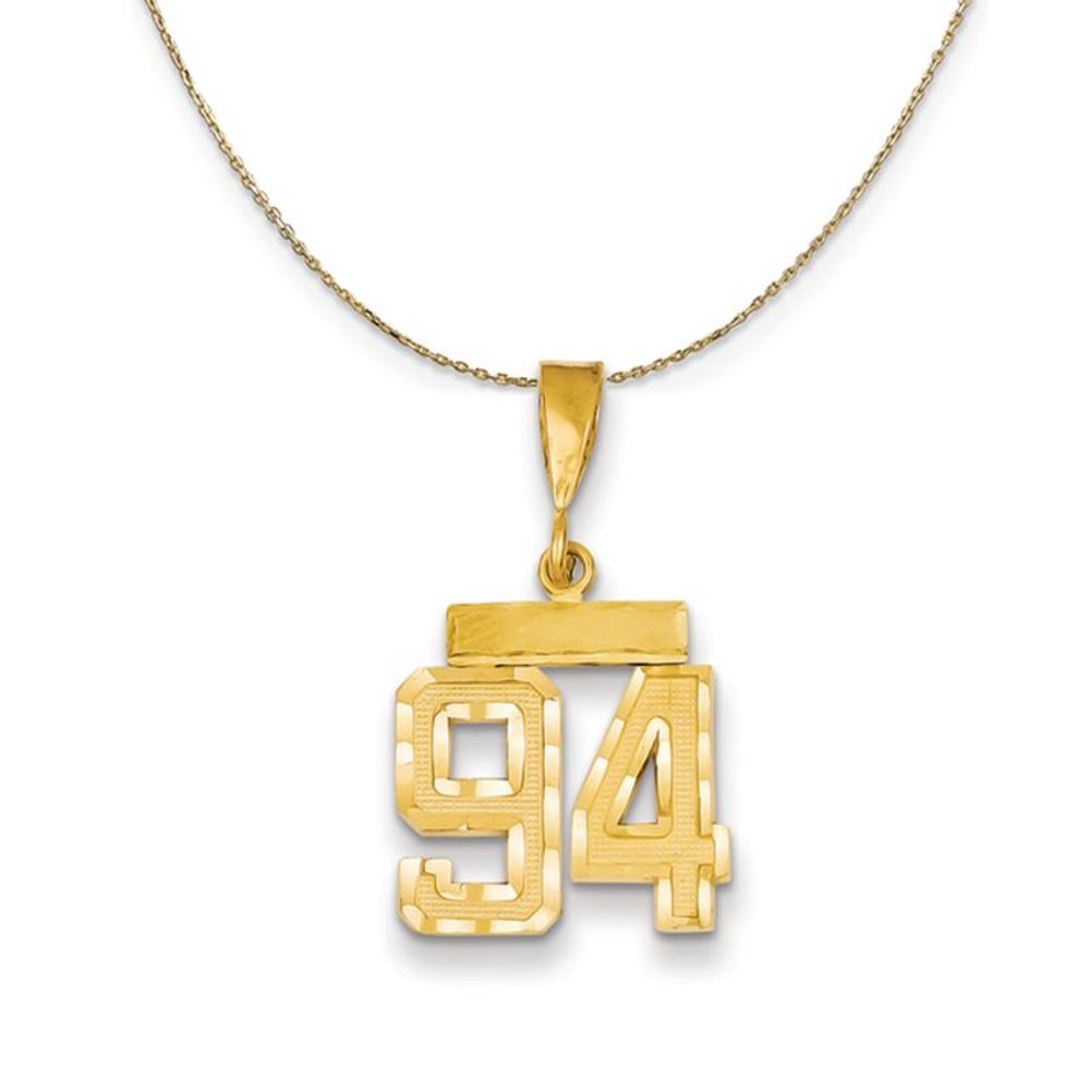 14k Yellow Gold, Varsity, Sm D/C Necklace Number 94 - 20 Inch